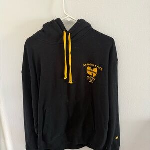 Stance Black Hoodie with Yellow Graphic & Drawstrings